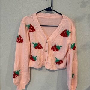 Pink Strawberry Cardigan